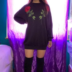 Long sleeve baggy t shirt dress